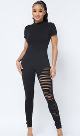 Tear Me Up Black Jumpsuit